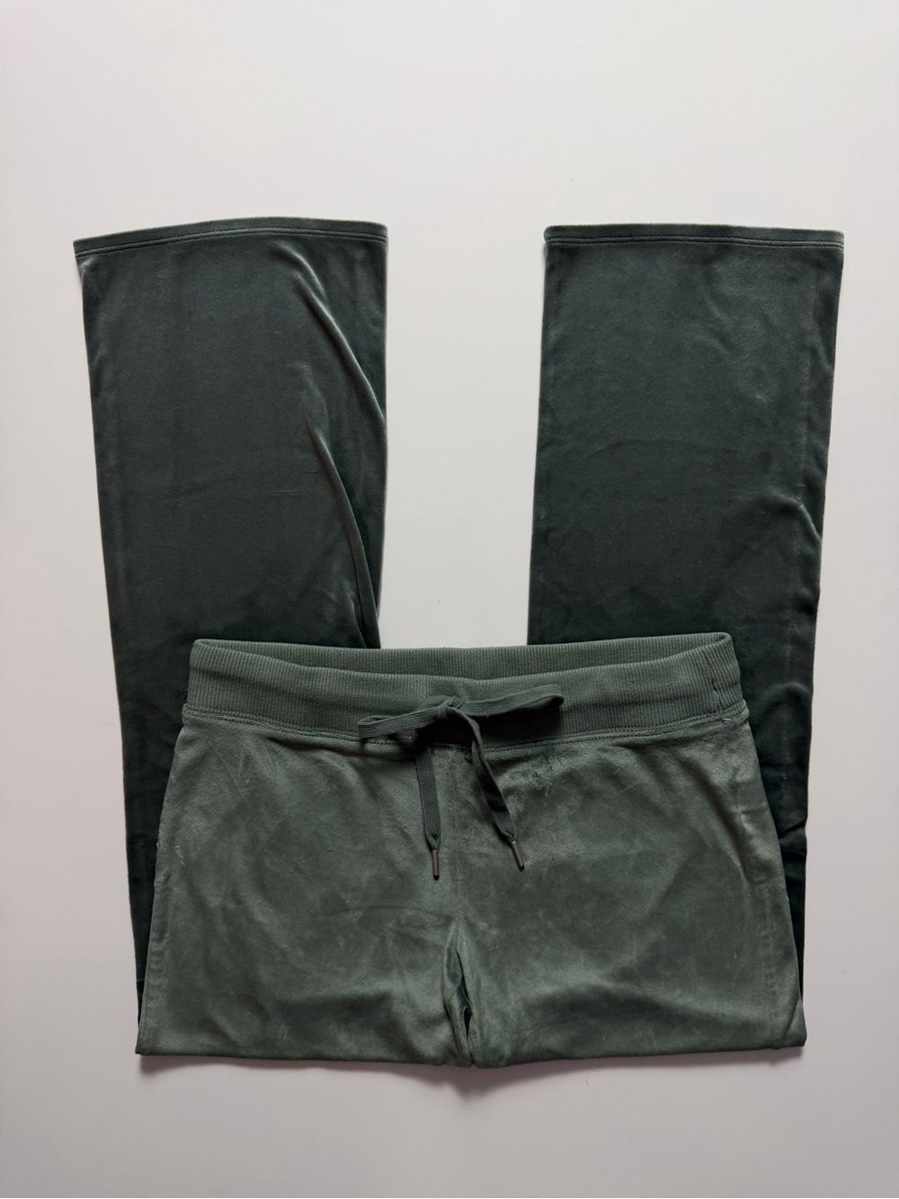 Aerie Dreamy Velour Low Rise Lounge Pants, Green, Size M